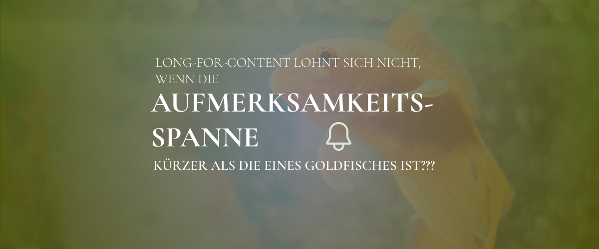 Aufmerksmkeitsspanne wie ein Goldfisch, Teaserbild Blog Cedric Fuchs